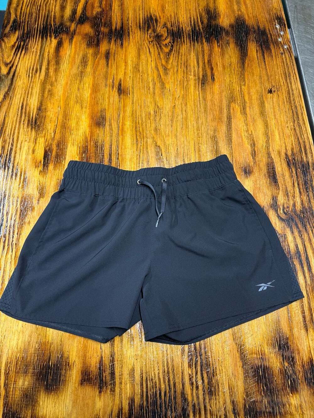 Reebok Shorts Size L Black Activewear Running Drawstring